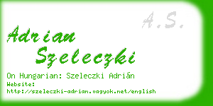 adrian szeleczki business card